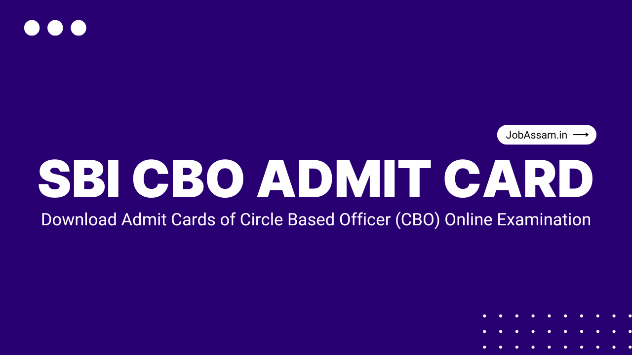 SBI CBO Admit Card