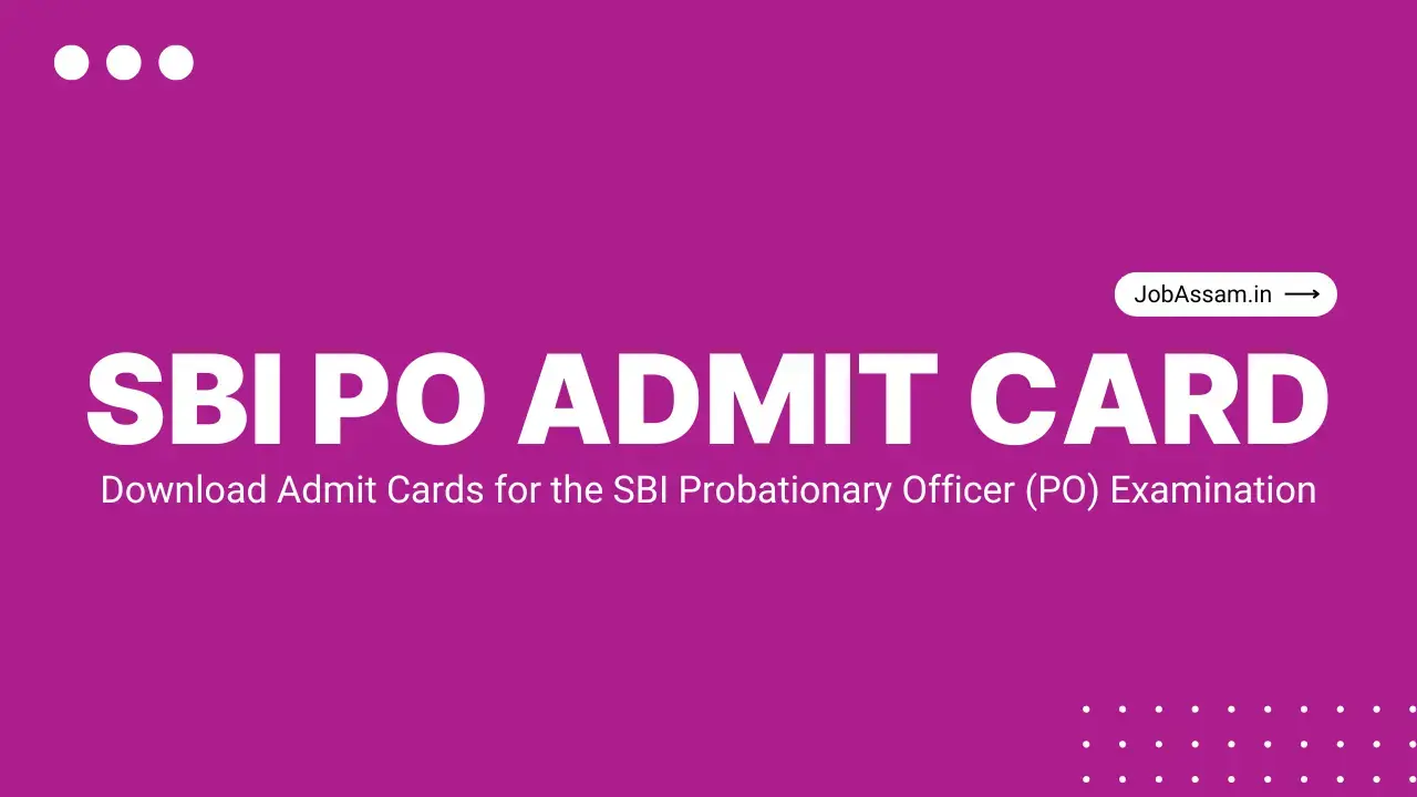 SBI PO Admit Card